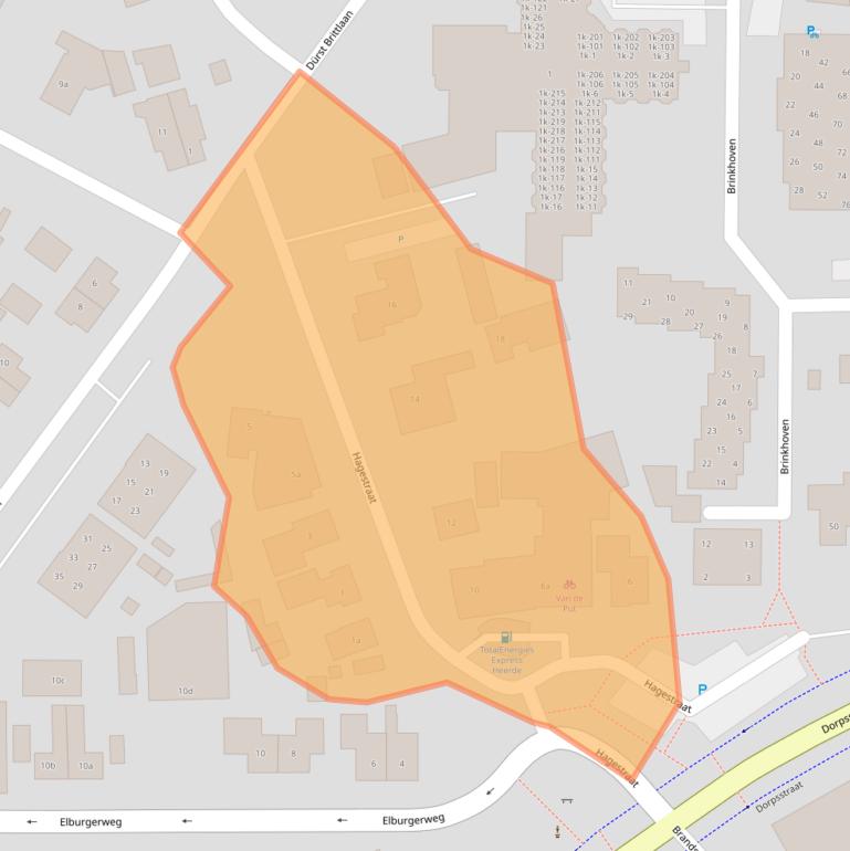 Kaart van postcodegebied 8181EB.