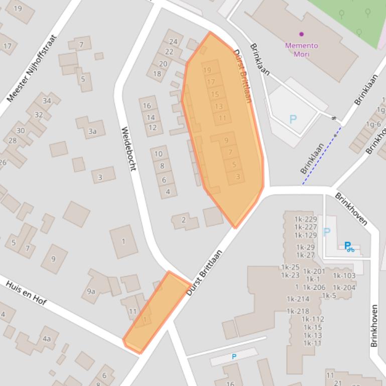 Kaart van postcodegebied 8181EC.