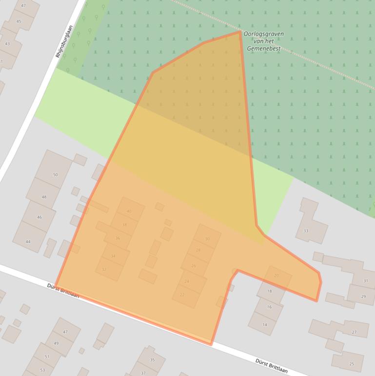 Kaart van postcodegebied 8181EG.