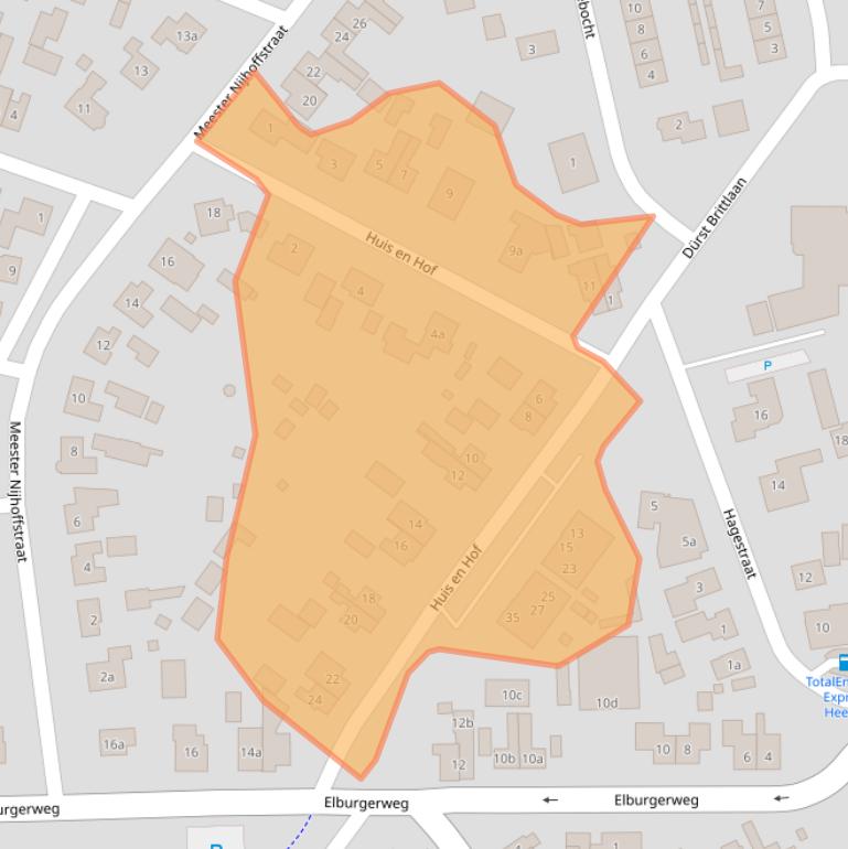 Kaart van postcodegebied 8181EJ.