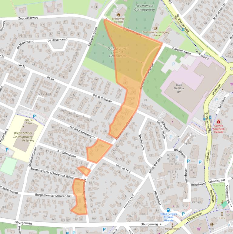 Kaart van postcodegebied 8181EK.