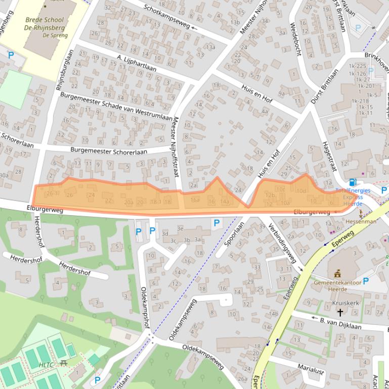 Kaart van postcodegebied 8181EN.