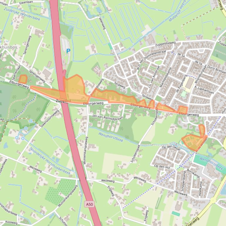 Kaart van postcodegebied 8181EP.