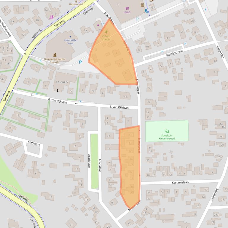 Kaart van postcodegebied 8181GD.