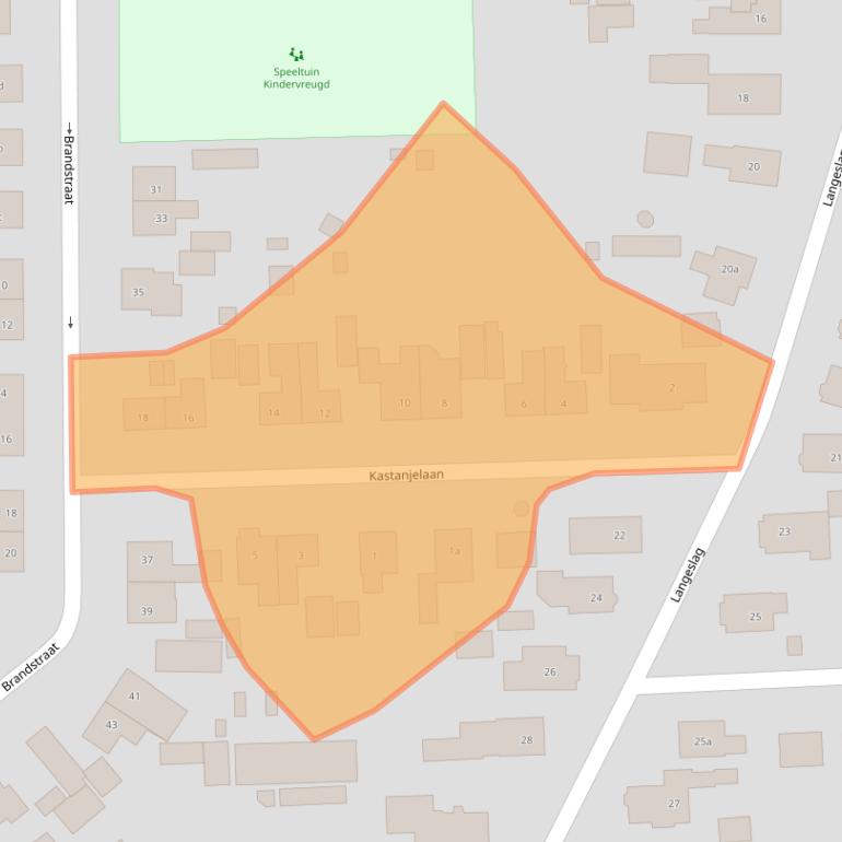 Kaart van postcodegebied 8181GE.