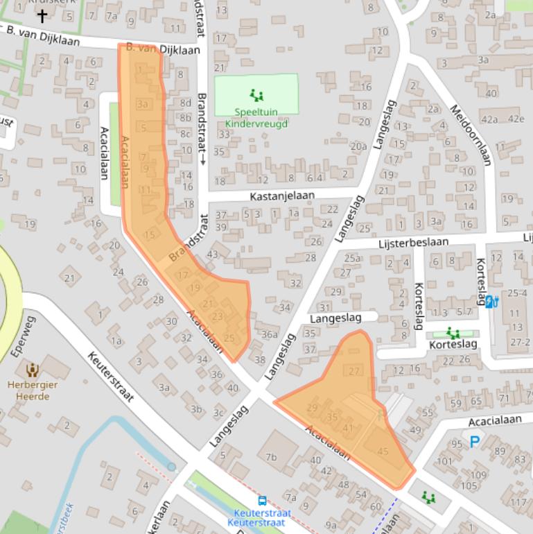 Kaart van postcodegebied 8181GG.