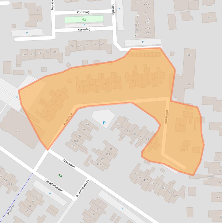 Kaart van postcodegebied 8181GH.