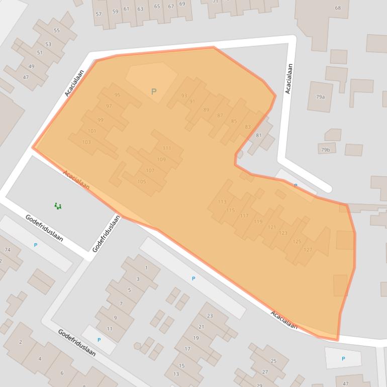 Kaart van postcodegebied 8181GJ.