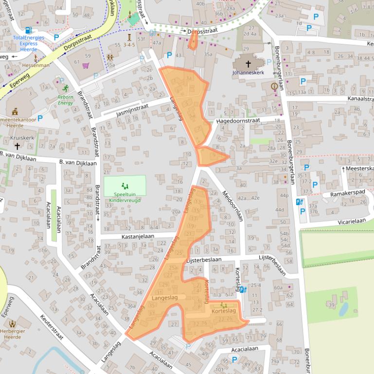 Kaart van postcodegebied 8181GN.