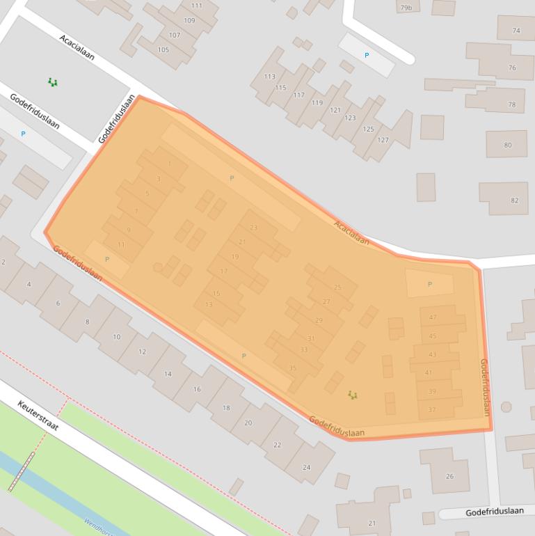 Kaart van postcodegebied 8181GT.