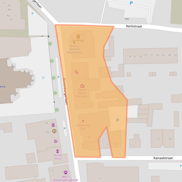 Kaart van postcodegebied 8181HA.