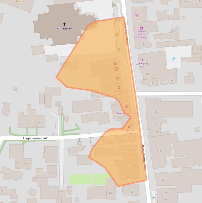 Kaart van postcodegebied 8181HE.