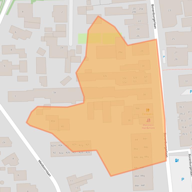 Kaart van postcodegebied 8181HG.