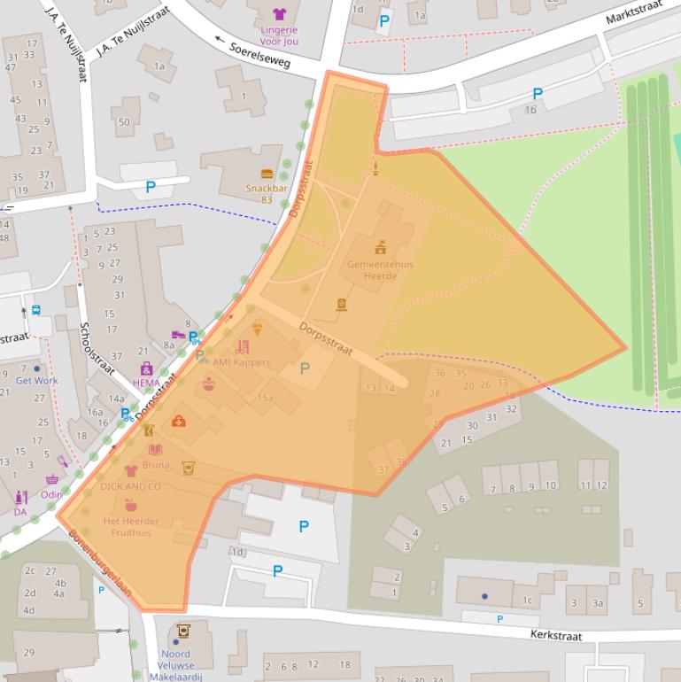 Kaart van postcodegebied 8181HL.