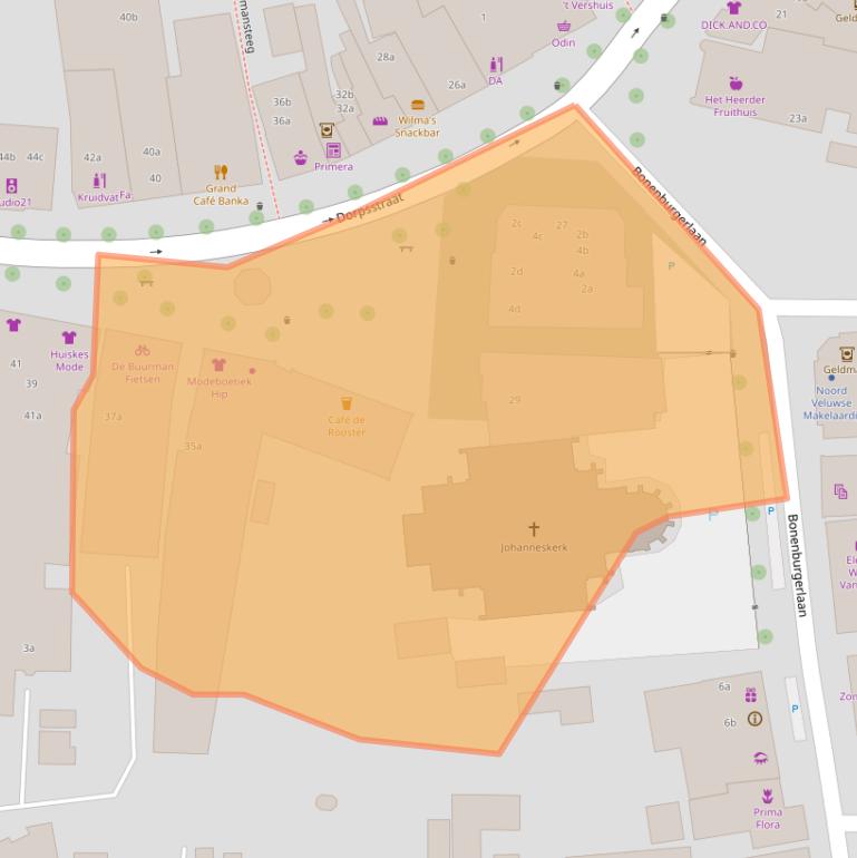 Kaart van postcodegebied 8181HM.