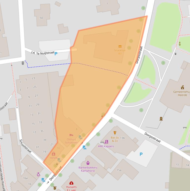 Kaart van postcodegebied 8181HP.