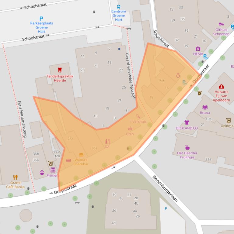 Kaart van postcodegebied 8181HR.