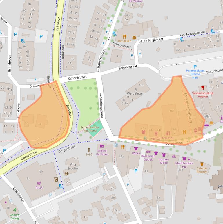 Kaart van postcodegebied 8181HS.