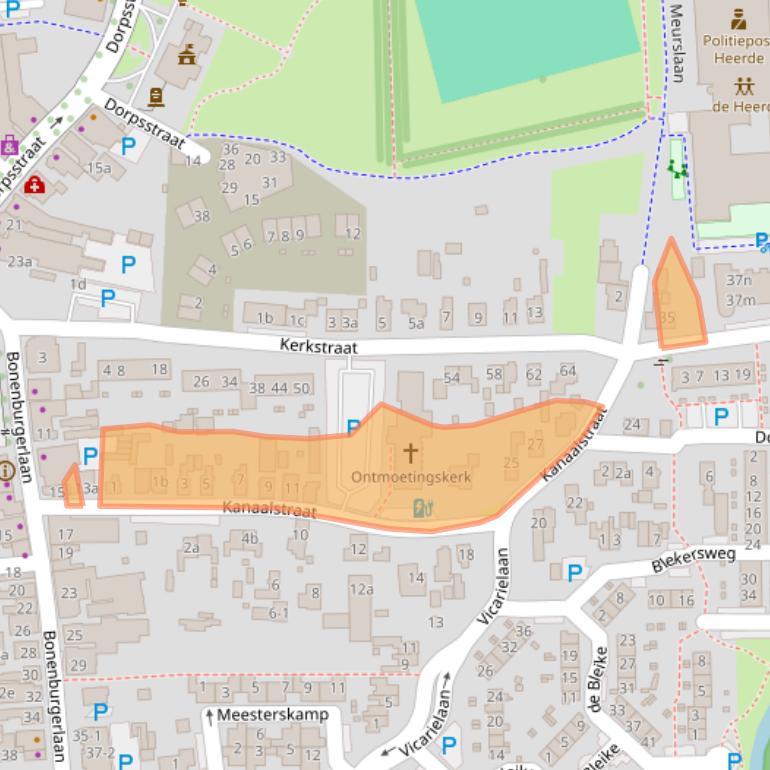 Kaart van postcodegebied 8181HT.