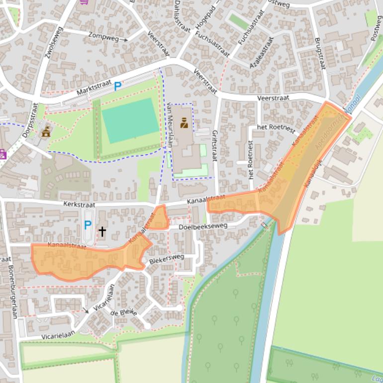 Kaart van postcodegebied 8181HW.