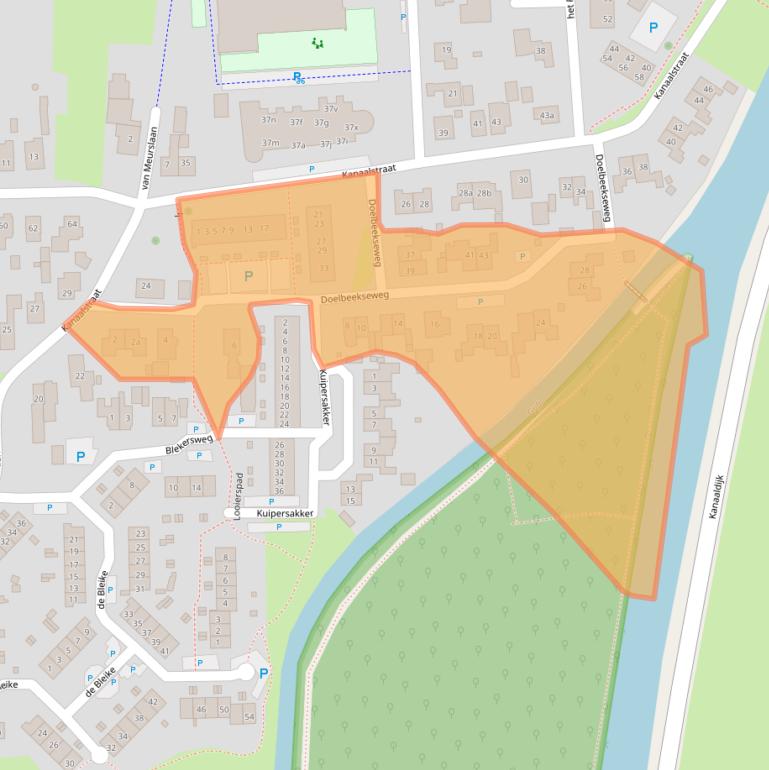 Kaart van postcodegebied 8181HX.