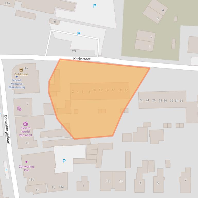 Kaart van postcodegebied 8181JB.