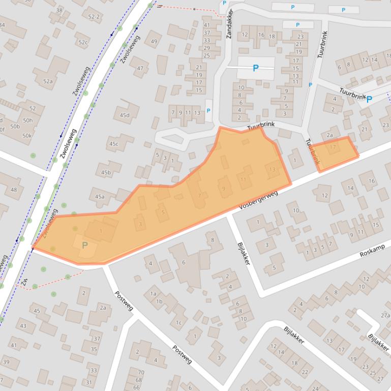 Kaart van postcodegebied 8181JG.