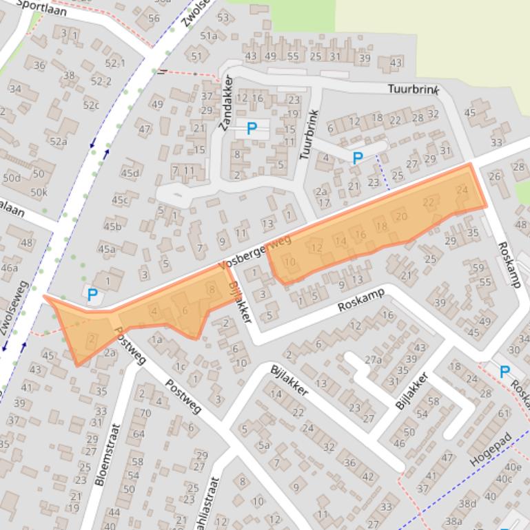 Kaart van postcodegebied 8181JH.