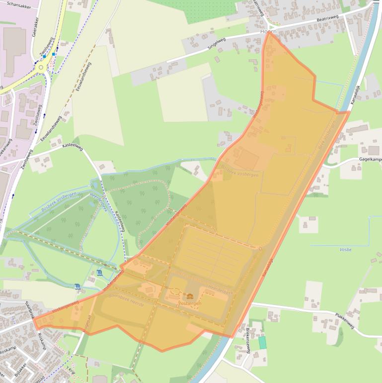 Kaart van postcodegebied 8181JJ.