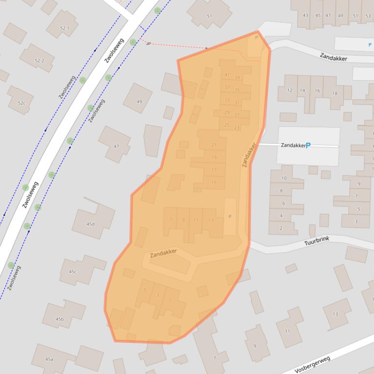 Kaart van postcodegebied 8181JN.