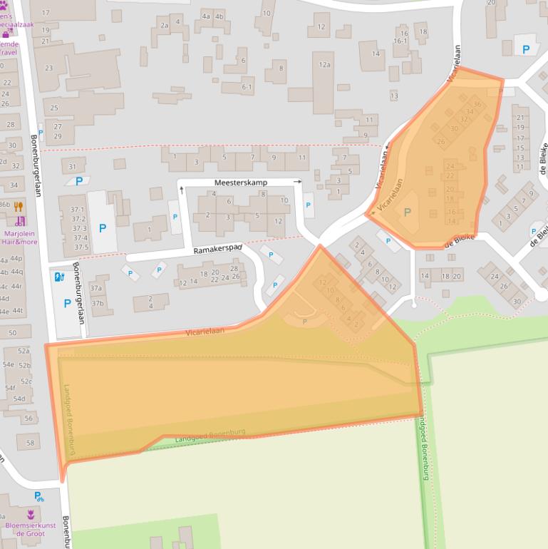 Kaart van postcodegebied 8181KA.