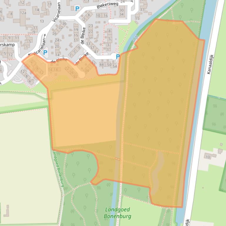 Kaart van postcodegebied 8181KC.