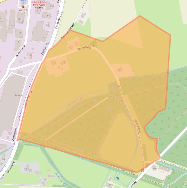 Kaart van postcodegebied 8181LA.