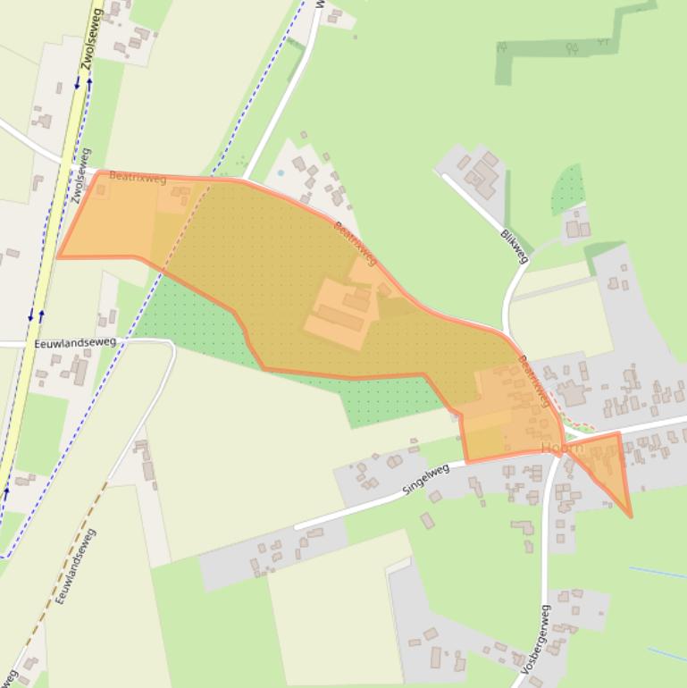 Kaart van postcodegebied 8181LD.