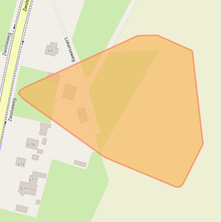 Kaart van postcodegebied 8181LJ.