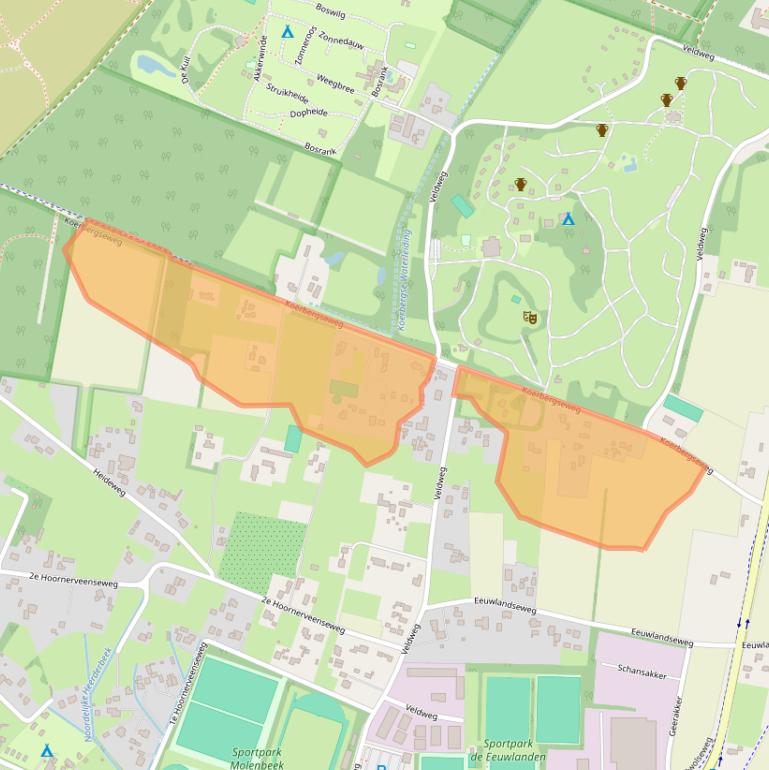 Kaart van postcodegebied 8181LK.