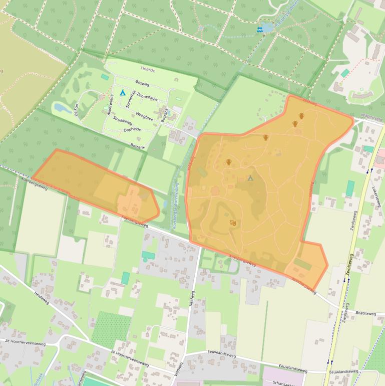 Kaart van postcodegebied 8181LL.