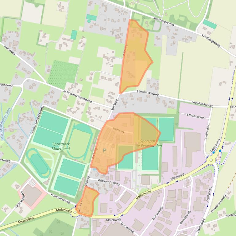 Kaart van postcodegebied 8181LR.