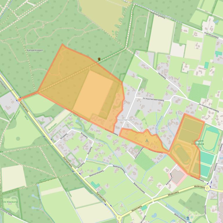 Kaart van postcodegebied 8181LZ.