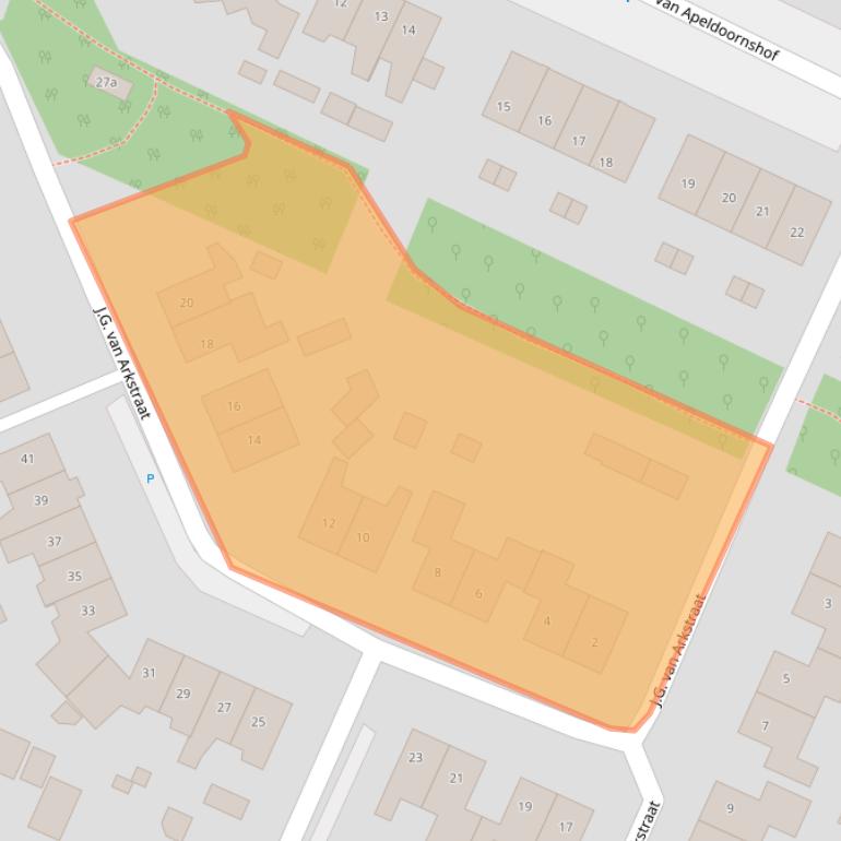 Kaart van postcodegebied 8181ME.