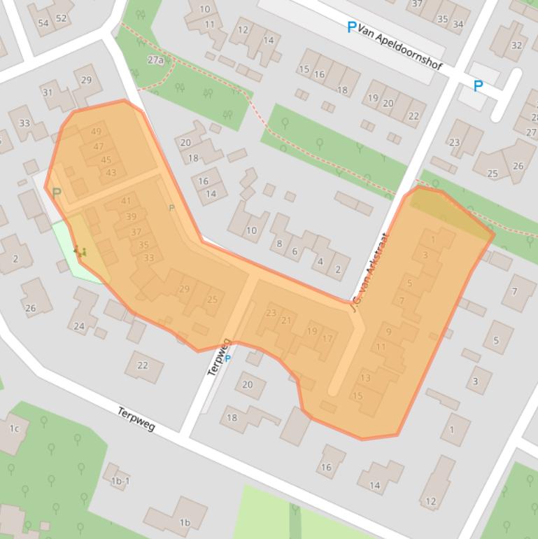 Kaart van postcodegebied 8181MG.