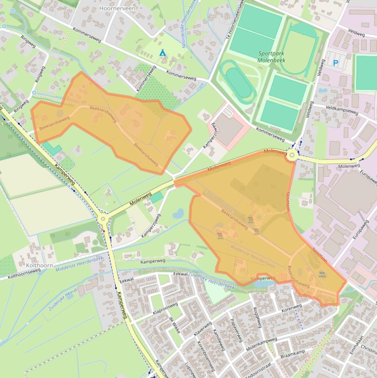 Kaart van postcodegebied 8181NB.