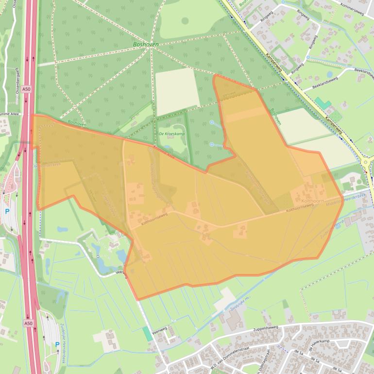 Kaart van postcodegebied 8181ND.