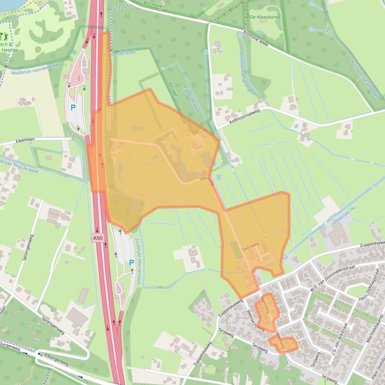 Kaart van postcodegebied 8181NL.