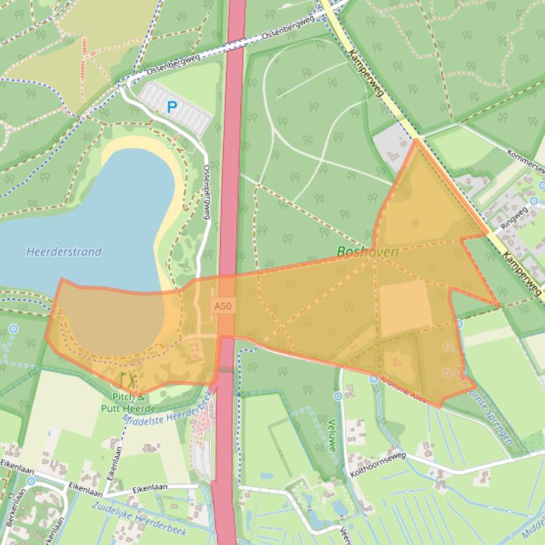 Kaart van postcodegebied 8181NV.