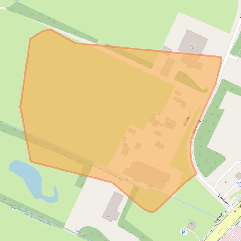 Kaart van postcodegebied 8181PE.