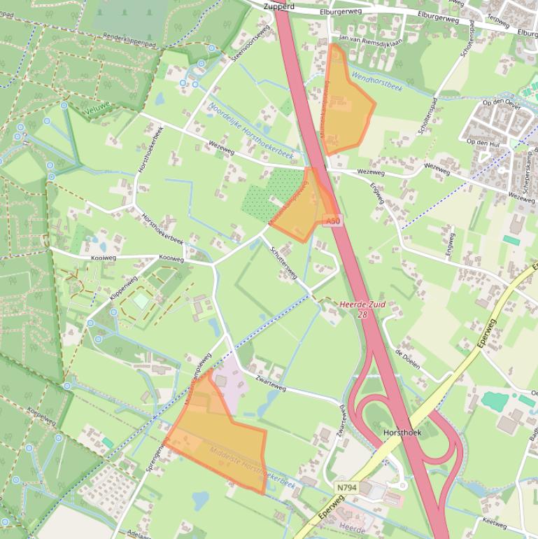 Kaart van postcodegebied 8181PJ.