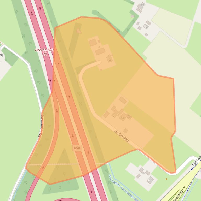 Kaart van postcodegebied 8181PV.