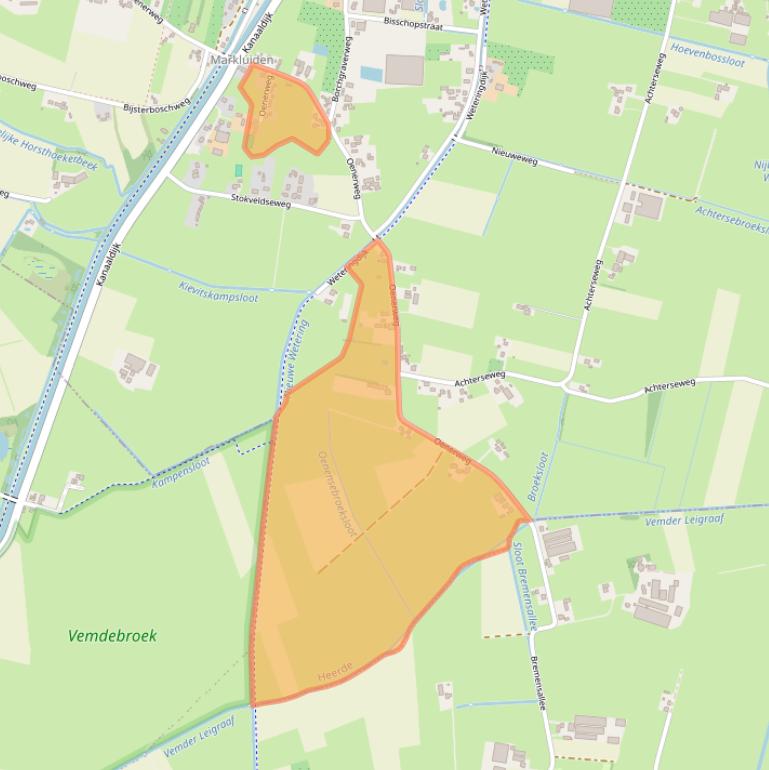 Kaart van postcodegebied 8181RJ.