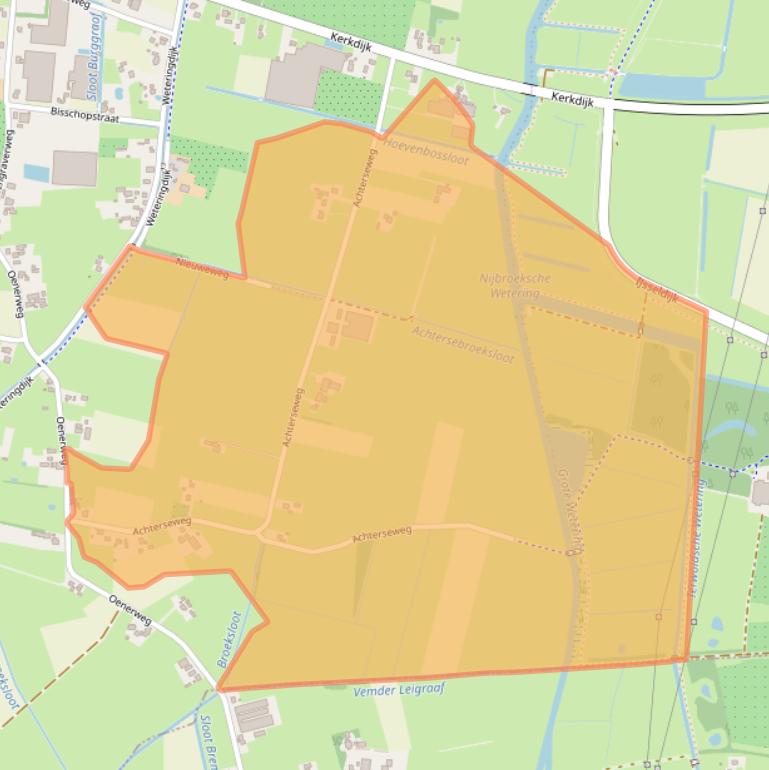 Kaart van postcodegebied 8181RL.